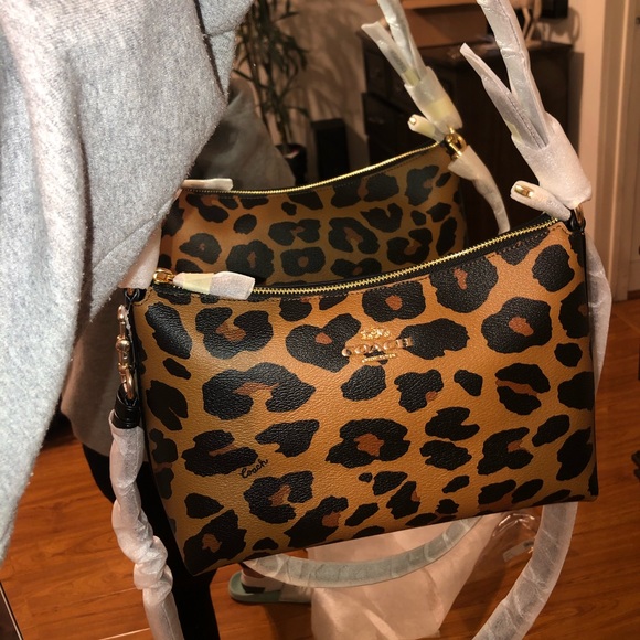 Brand New Leopard Coach Saddle Bag - Picture 1 of 5